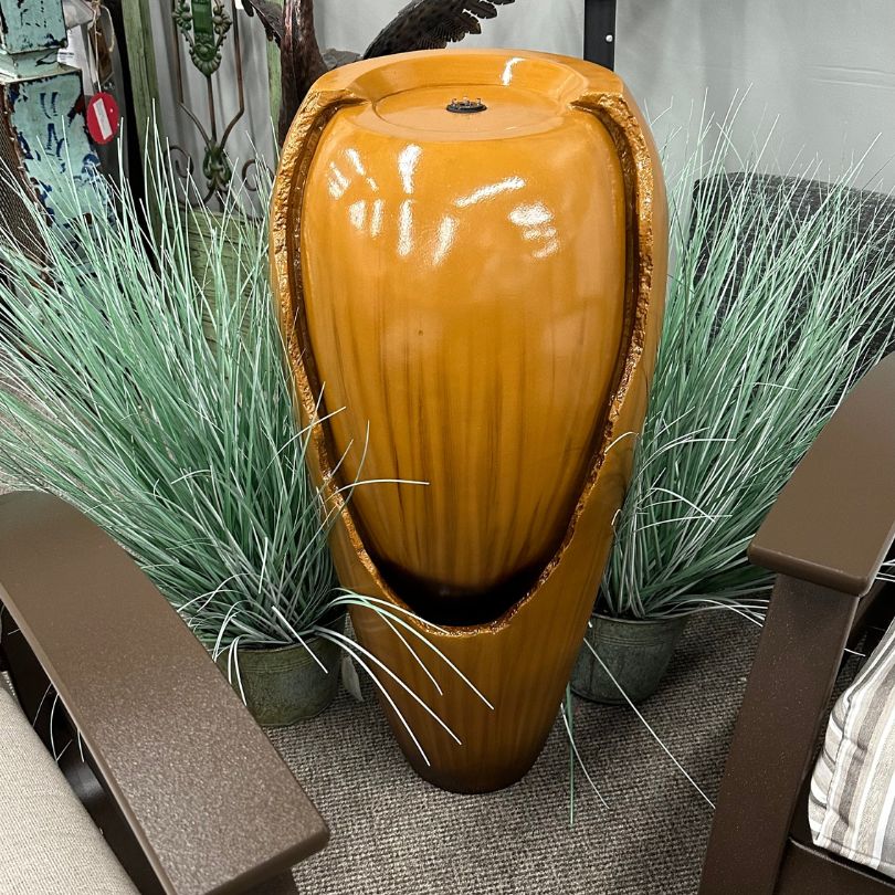 Brown Jar Patio Water Fountain