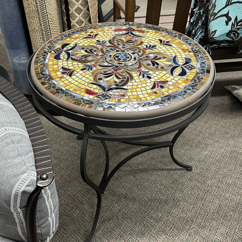 KNF Designs 24" Mosaic Top Patio Side Table