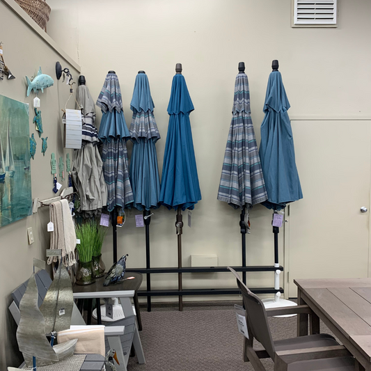 Shade Umbrellas in Stock- Treasure Garden 9' DWV Patio Umbrella in Reliant Coast/Beacon Ash