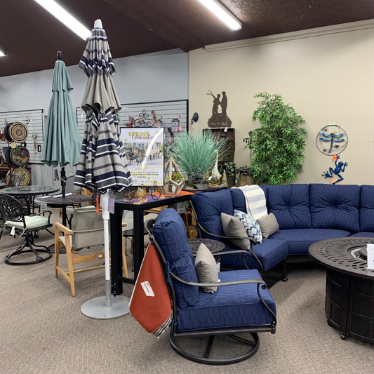 Shade Umbrellas in Stock- Treasure Garden 9' SWV Patio Umbrella in Reliant Coast/Beacon Ash