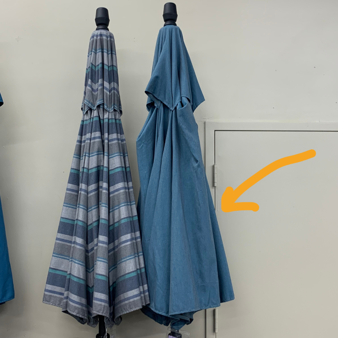 Shade Umbrellas in Stock- 9' DWV Patio Umbrella in Trusted Coast