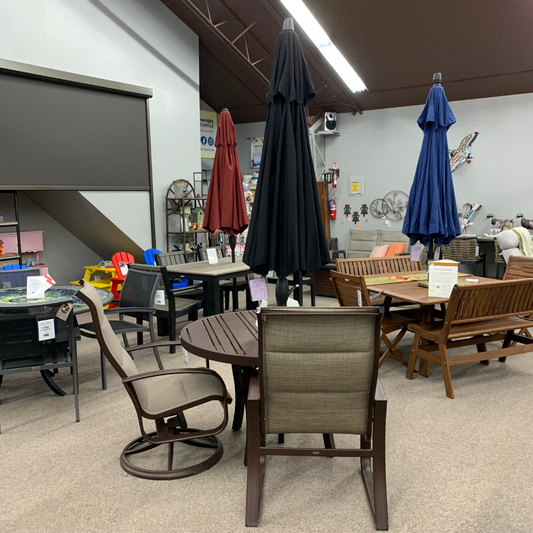 Shade Umbrellas in Stock- Treasure Garden 9' SWV Patio Umbrella in Black