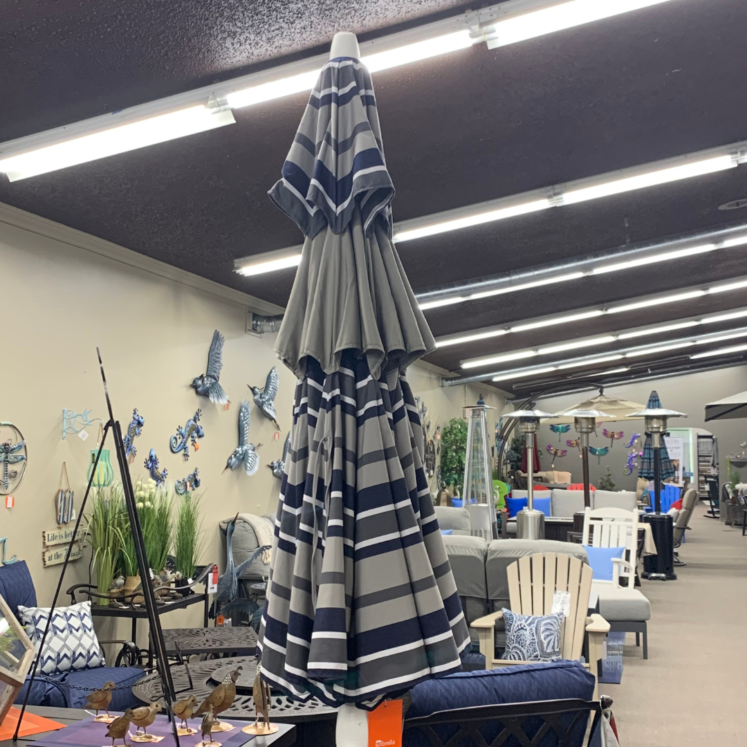 Shade Umbrellas in Stock- Treasure Garden 9' SWV Patio Umbrella in Reliant Coast/Beacon Ash