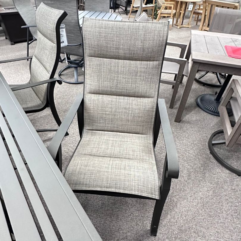Woodard Cortland Patio Padded Sling High Back Dining Chair
