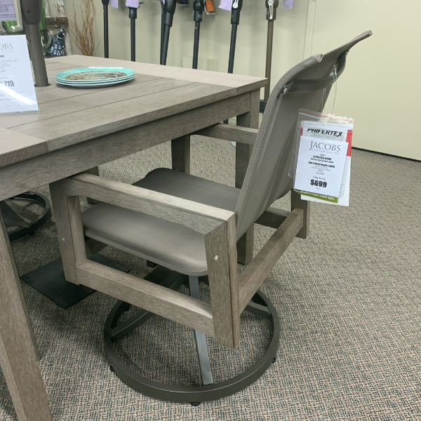 Alfresco Home San Simeon Sling Dining Swivel Rocker | Jacobs Custom Living