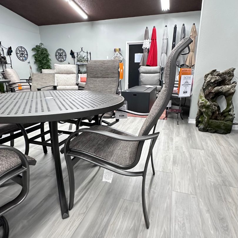 Tropitone Shoreline Patio Padded Sling High Back Dining Chair