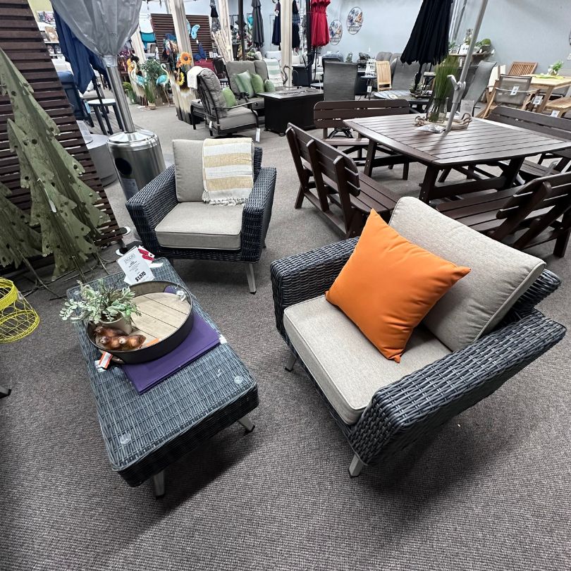 Alfresco Home Valentina Wicker 4 Piece Patio Lounge Set at Jacobs Custom Living in Spokane Valley, WA