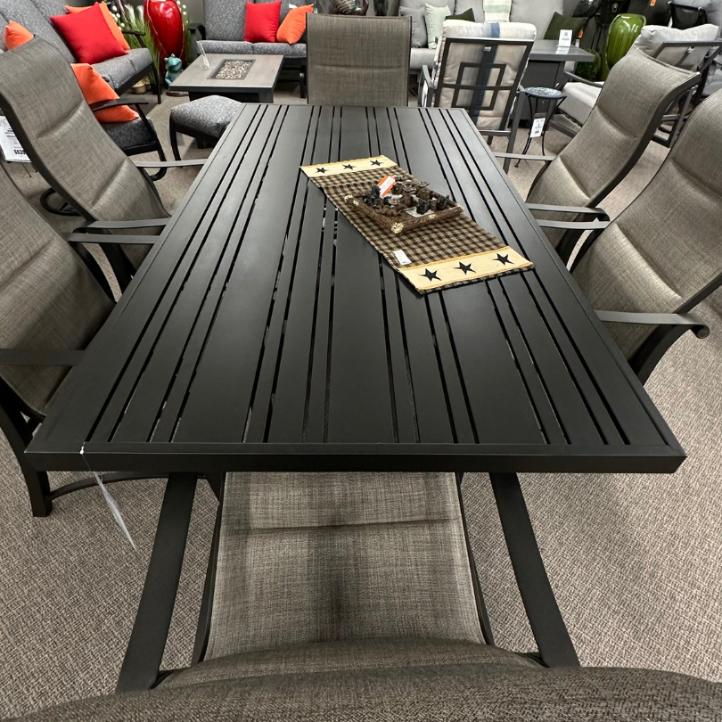 Woodard Tri-Slate Rectangle Patio Dining Table
