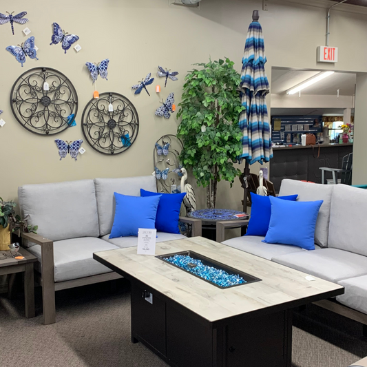 Shade Umbrellas in Stock-Treasure Garden 9' SWV Patio Umbrella in Churchill Beach