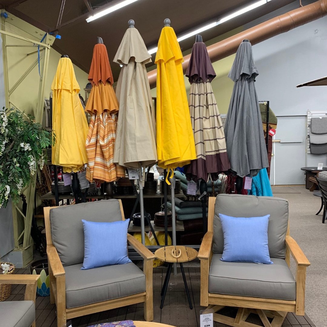 Shade Umbrellas in Stock- Treasure Garden 9' SWV Patio Umbrella in Cast Slate