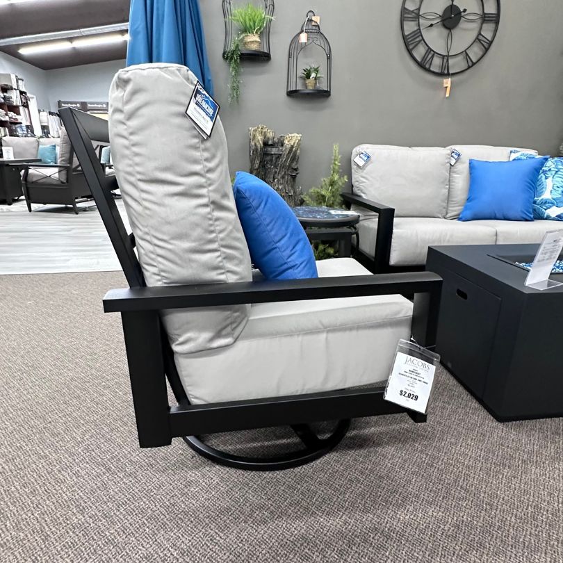 Homecrest Elements Patio Cushion Swivel Rocker Chat Chair