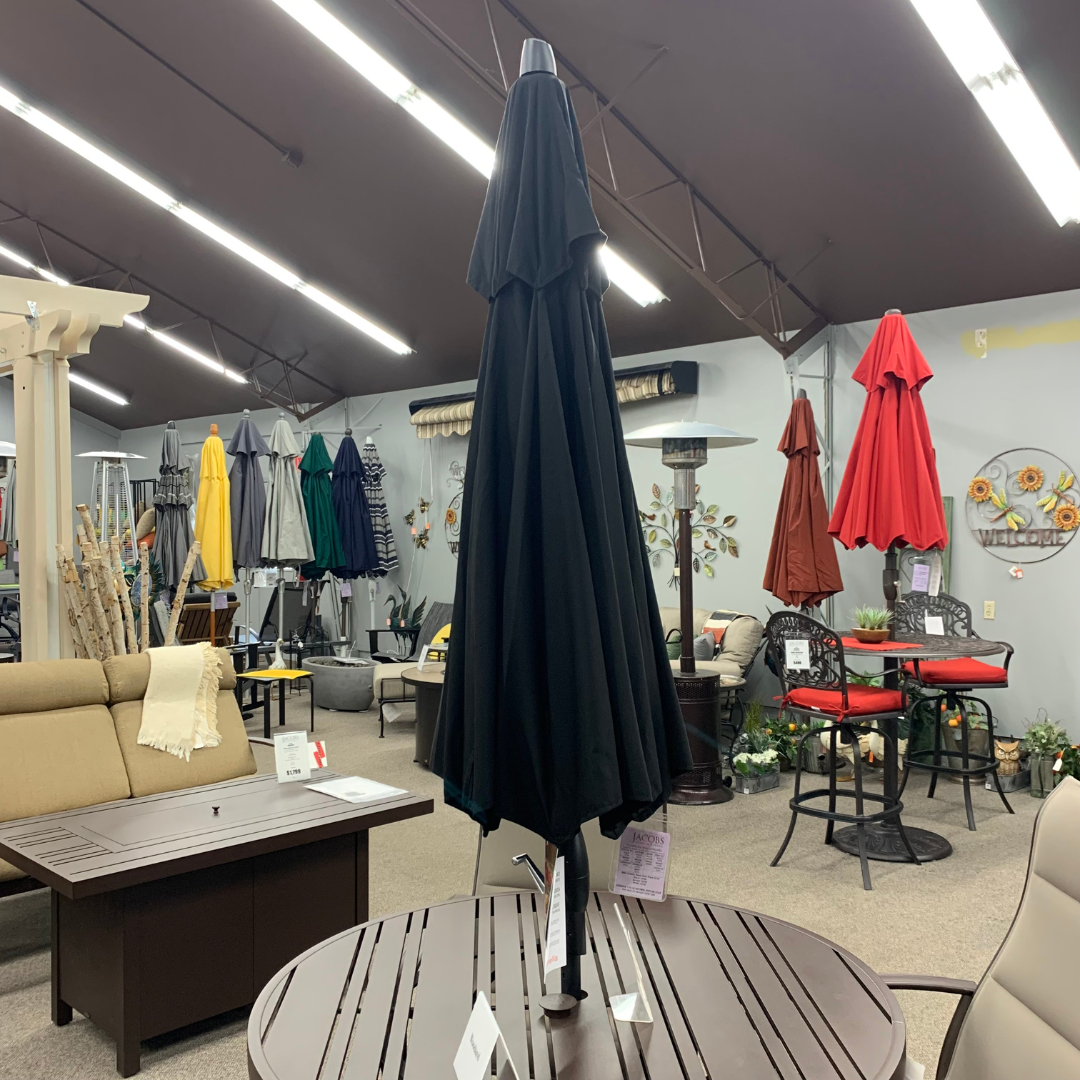 Shade Umbrellas in Stock- Treasure Garden 9' SWV Patio Umbrella in Black