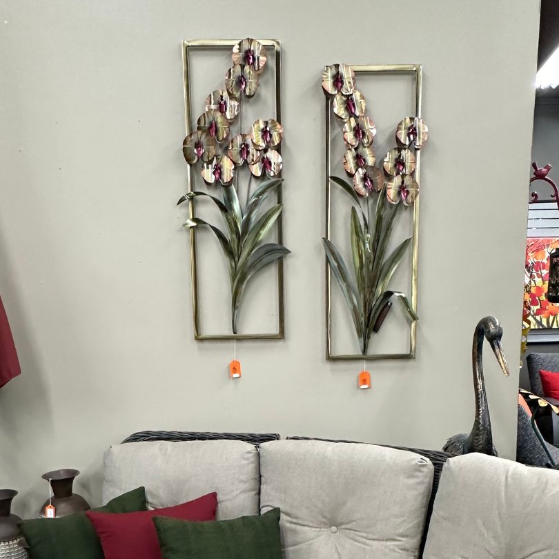 Floral Metal Outdoor Wall Art