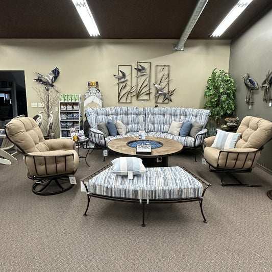 Living room with furniture and decor in a formal setting