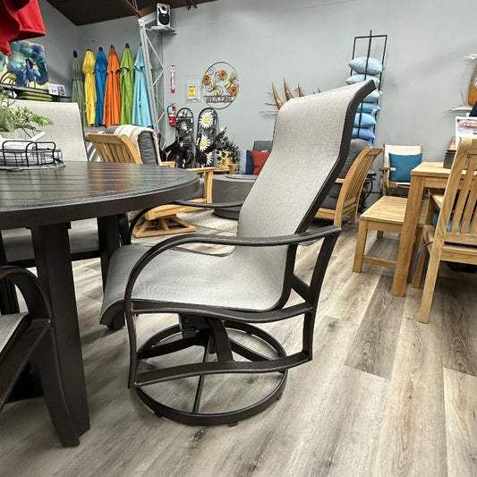 Prestige Malaga Patio High Back Swivel Rocker Dining Sling Chair