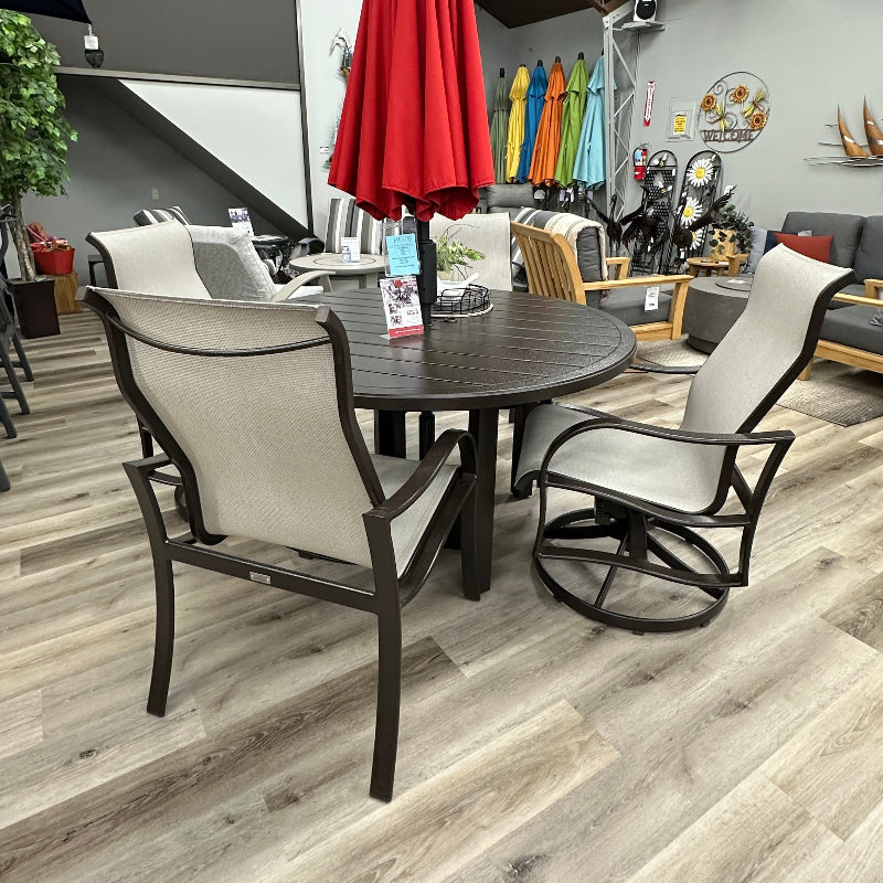 Prestige Malaga Patio High Back Swivel Rocker Dining Sling Chair