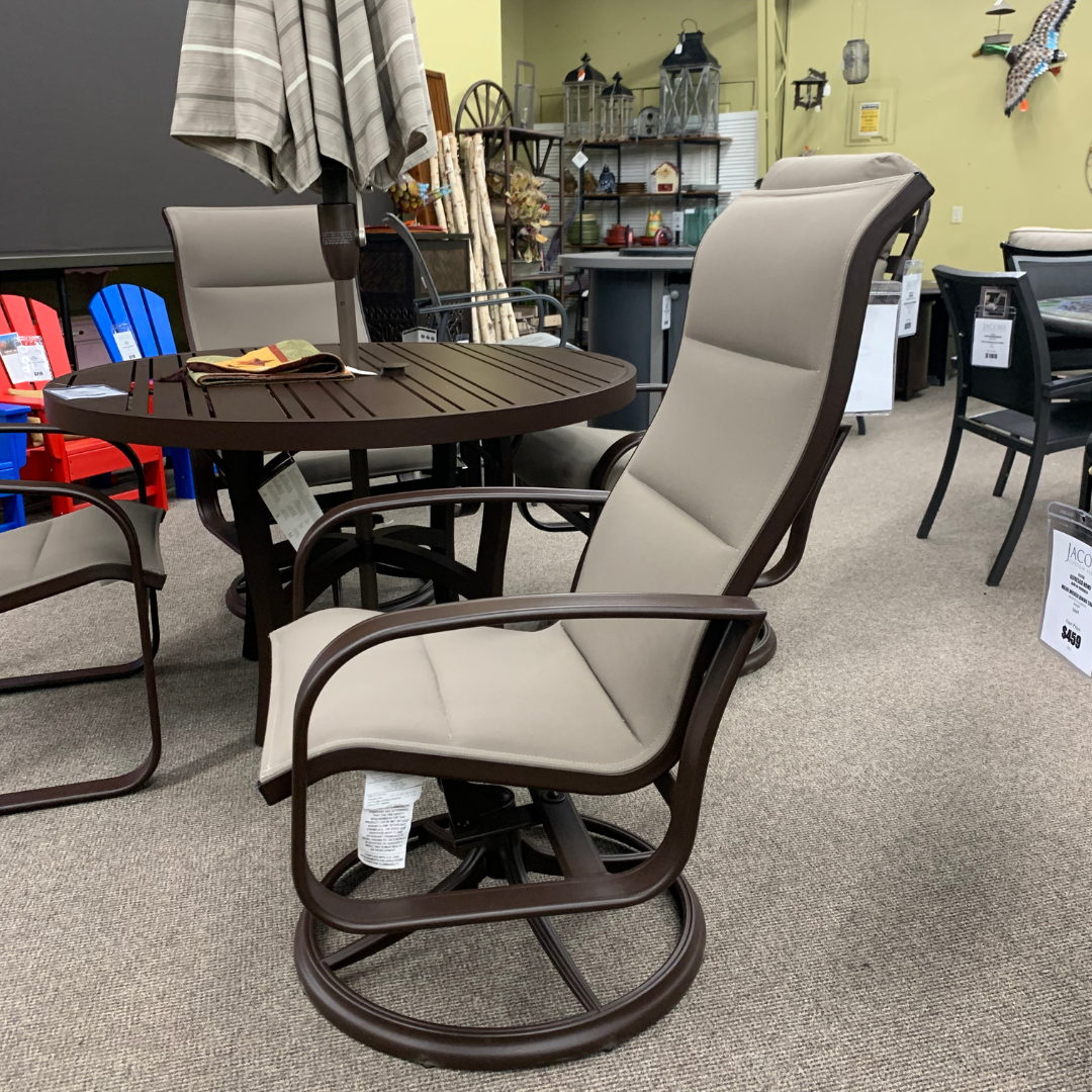 Padded swivel patio chairs deals