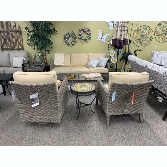 Alfresco Home Cornwall Deep Seating Swivel Glider at Jacobs Custom Living Spokane Valley WA, 99037 SKU: 46-1310 46-Vintage 46-Degas 426 Olefin Cushion