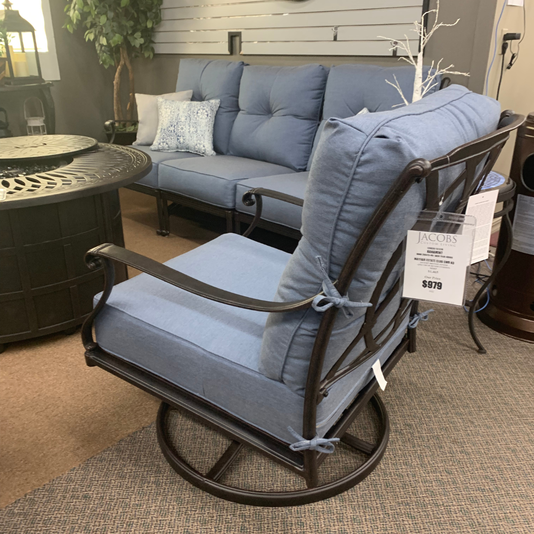 Hanamint Mayfair Estate Club Swivel Rocker is available at Jacobs Custom Living in Spokane Valley, WA