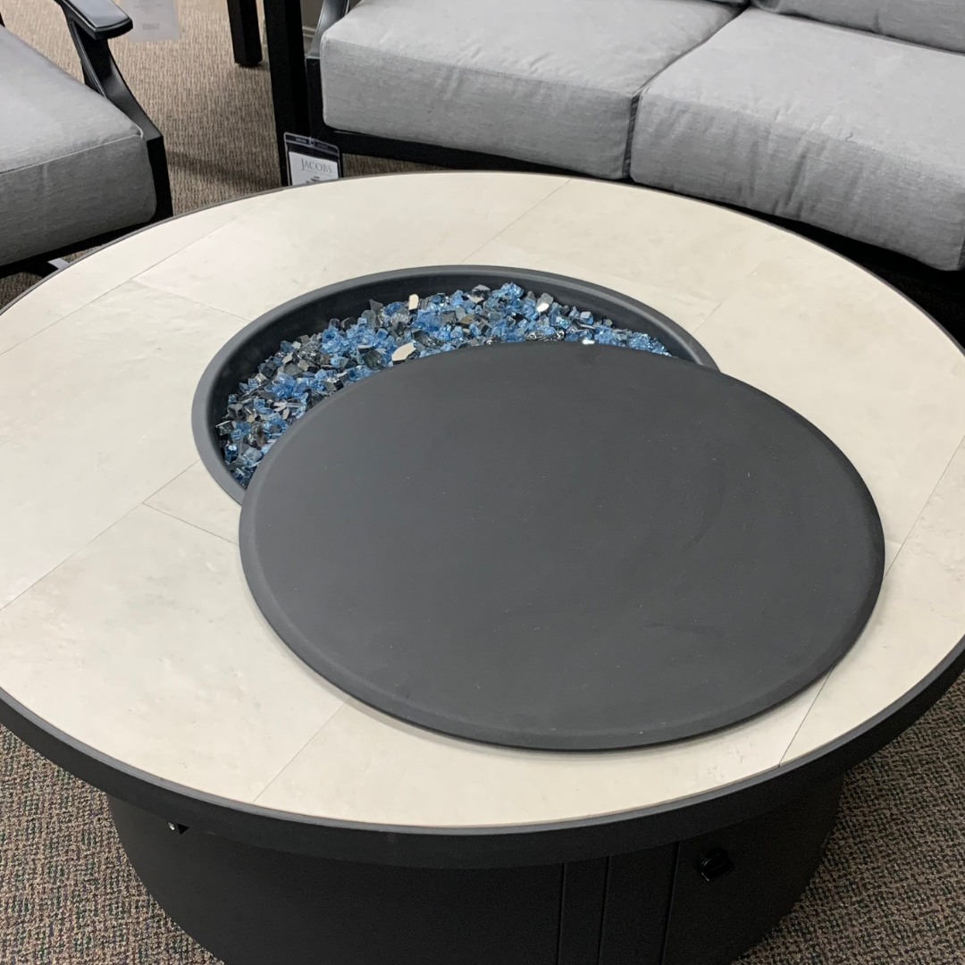 OW Lee 42" Round Occasional Urban Pulse Fire Pit Table