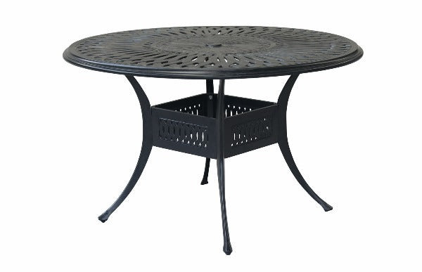 Alfresco Home Toscana 48" Round Die Cast Dining Table with Umbrella Hole at Jacobs Custom Living Spokane Valley WA, 99037 SKU: 22-1770