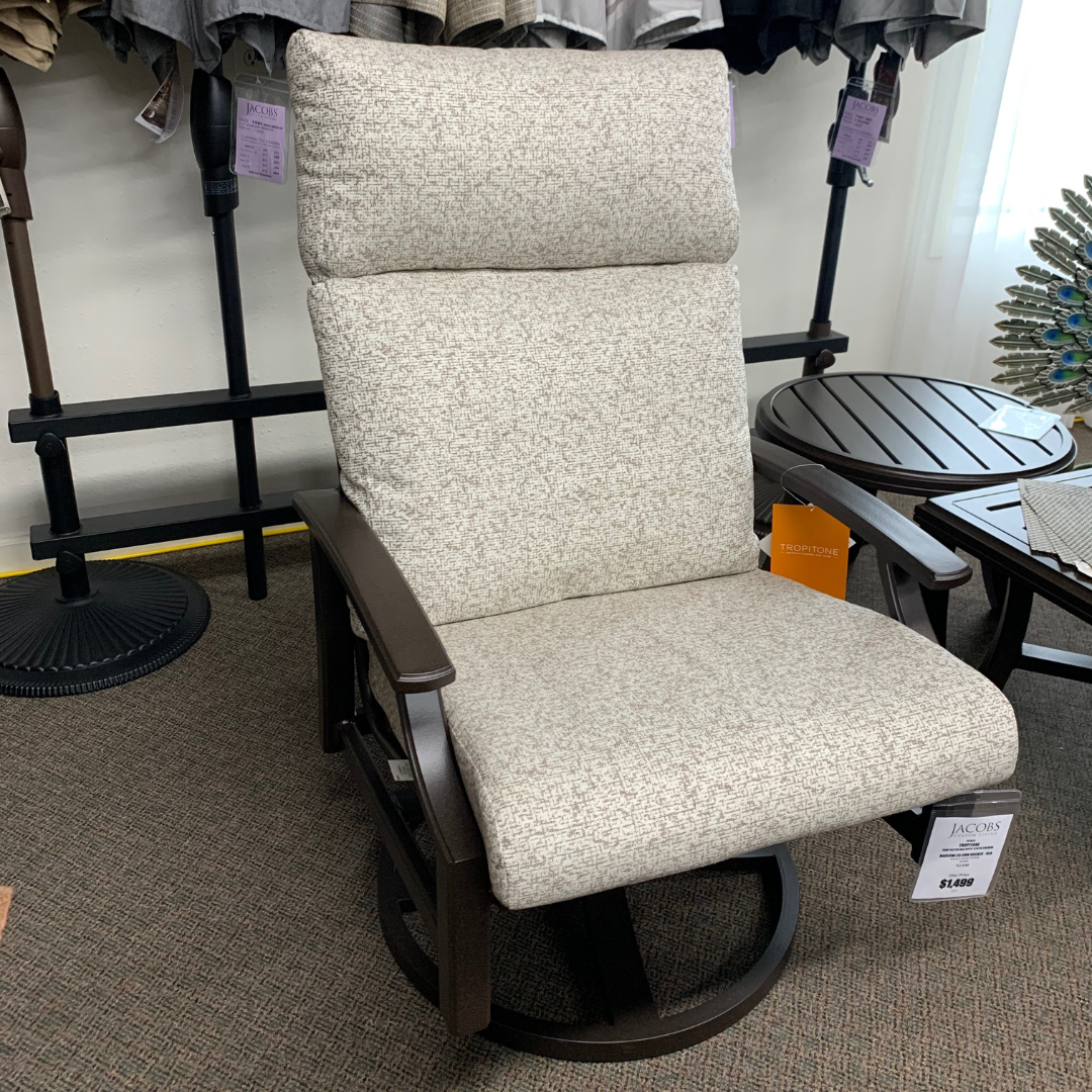Tropitone Marconi Cushion Patio High Back Swivel Rocker