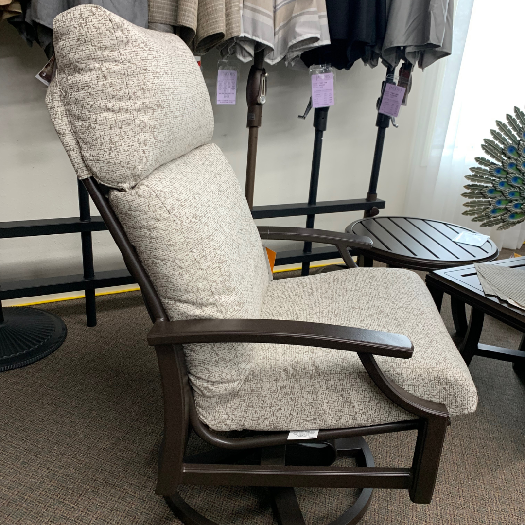Tropitone Marconi Cushion Patio High Back Swivel Rocker