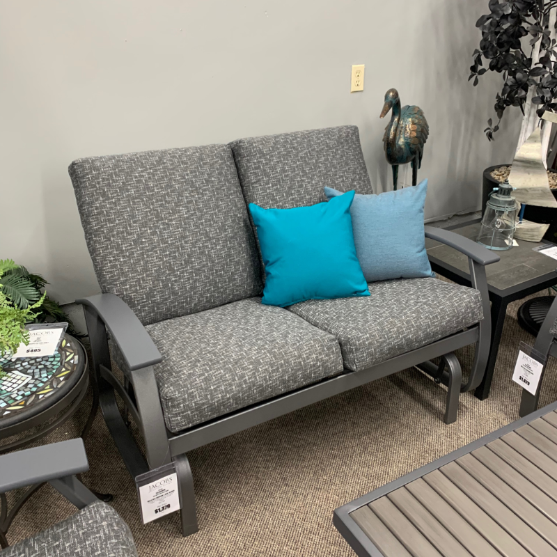 Telescope Belle Isle Outdoor Patio Cushion 2 Seat Glider | Jacobs Custom Living