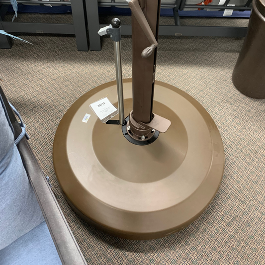 Oasis Rolling Base 330lb Brown 5 Hole Round Umbrella Base | Jacobs Custom Living
