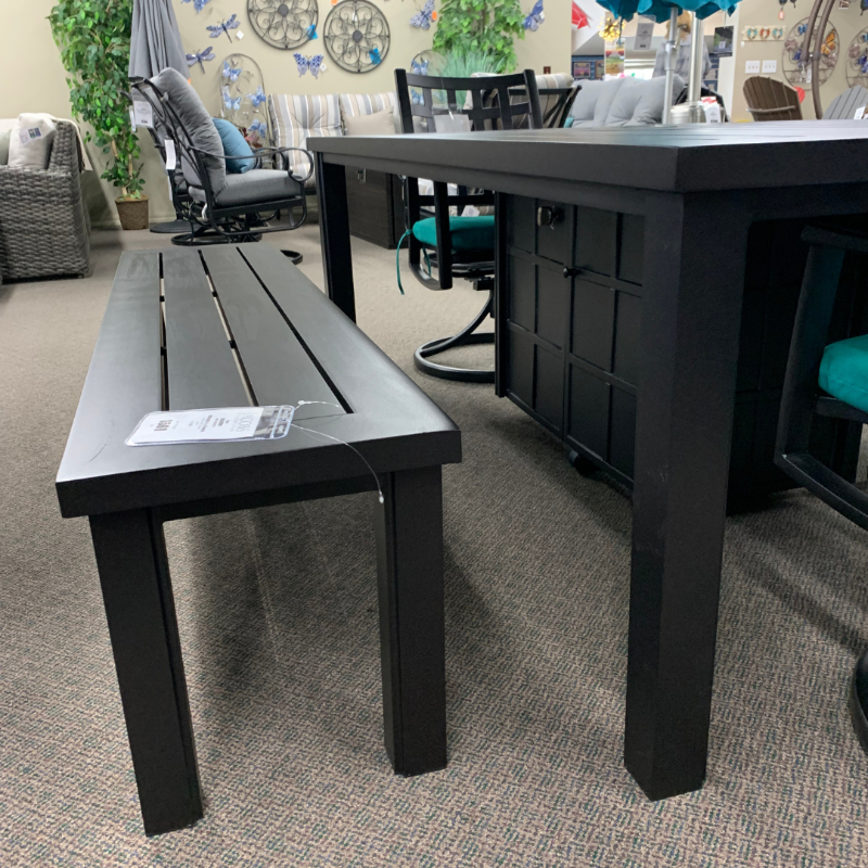 Hanamint Sherwood 16x70 Patio Dining Table Bench at Jacobs Custom Living Spokane Valley WA, 99037