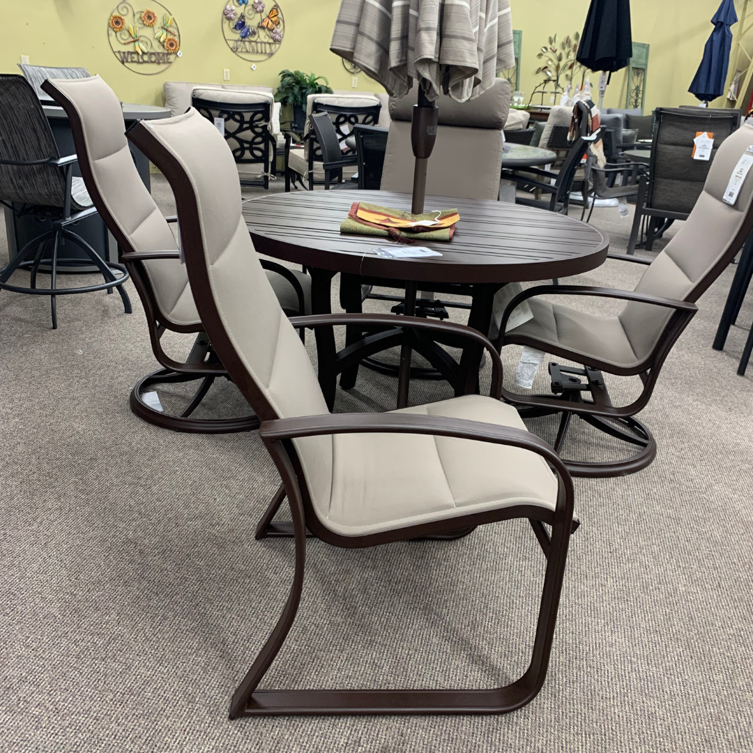Woodard Cayman Isle Padded Sling High Back Arm Chair at Jacobs Custom Living Spokane Valley WA, 99037