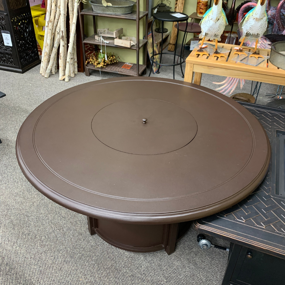 Woodard 48" Round Beaded Edge Chat Firepit Table at Jacobs Custom Living Spokane Valley WA, 99037