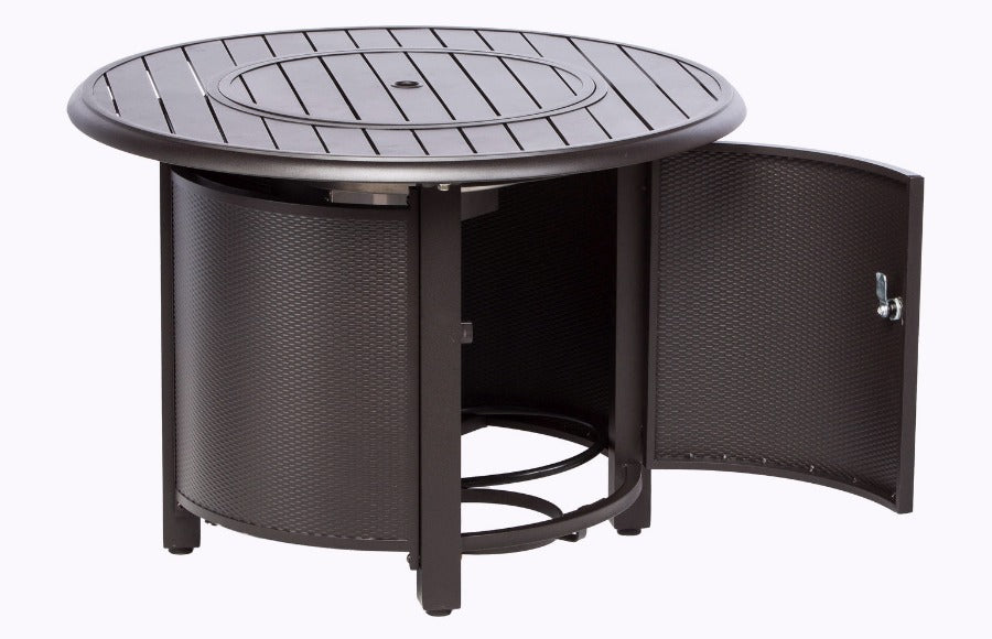 Alfresco Home Bay Ridge 36" Round Gas Chat Fire Pit with Burner at Jacobs Custom Living Spokane Valley WA, 99037