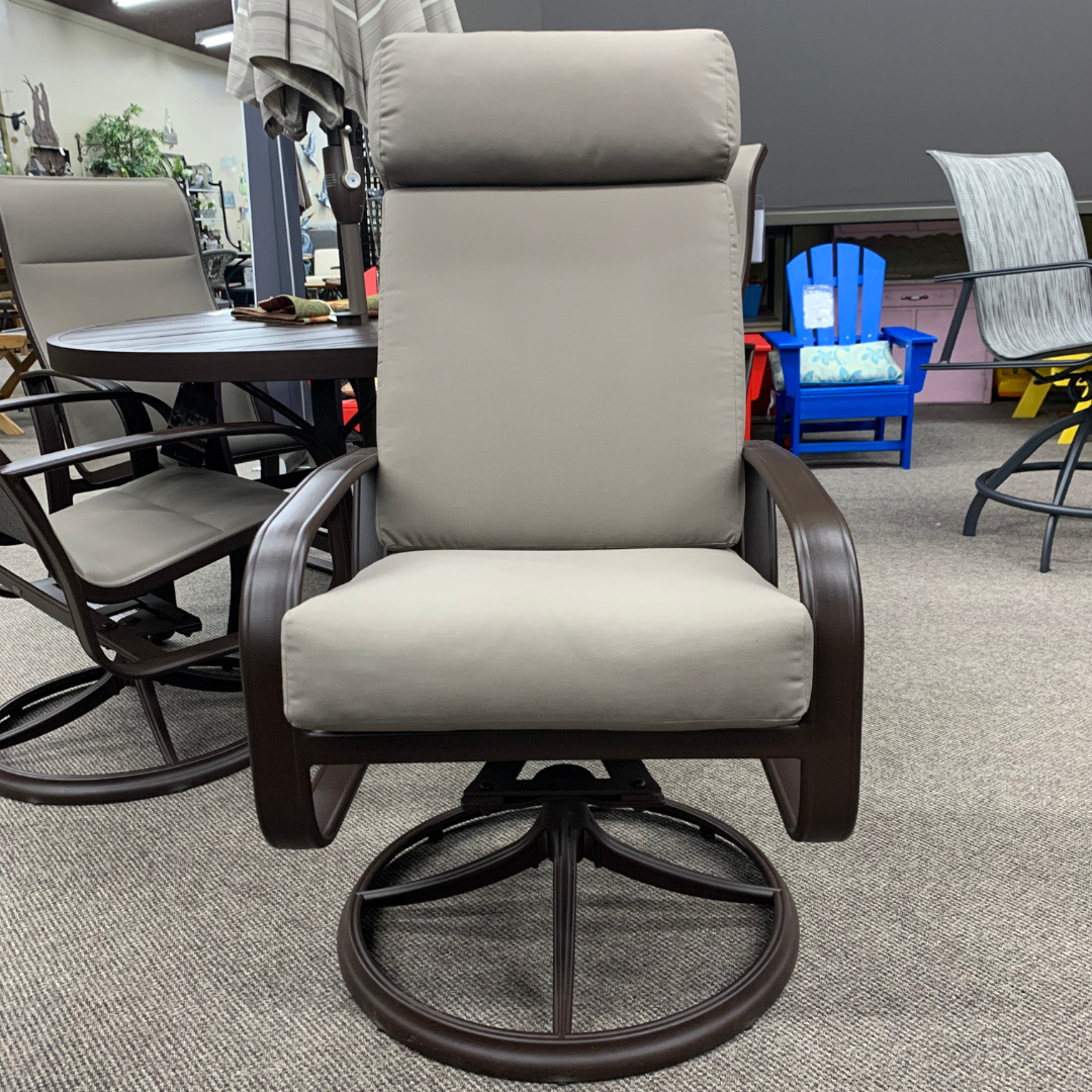 Woodard Cayman Isle High Back Cushion Swivel Rocker at Jacobs Custom Living Spokane Valley WA, 99037
