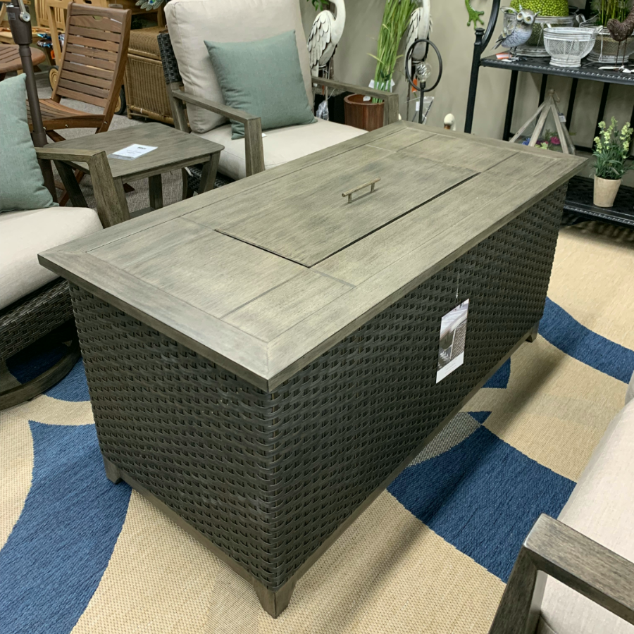 Alfresco Home Cedarbrook 54" Rectangular Gas Fire Pit Chat Table at Jacobs Custom Living Spokane Valley WA, 99037