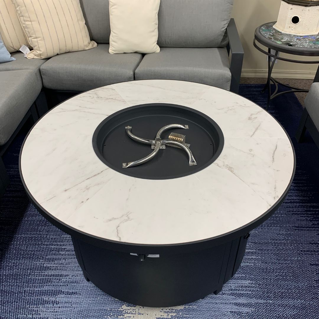 OW Lee 42" Round Chat Fire Pit Table | Jacobs Custom Living