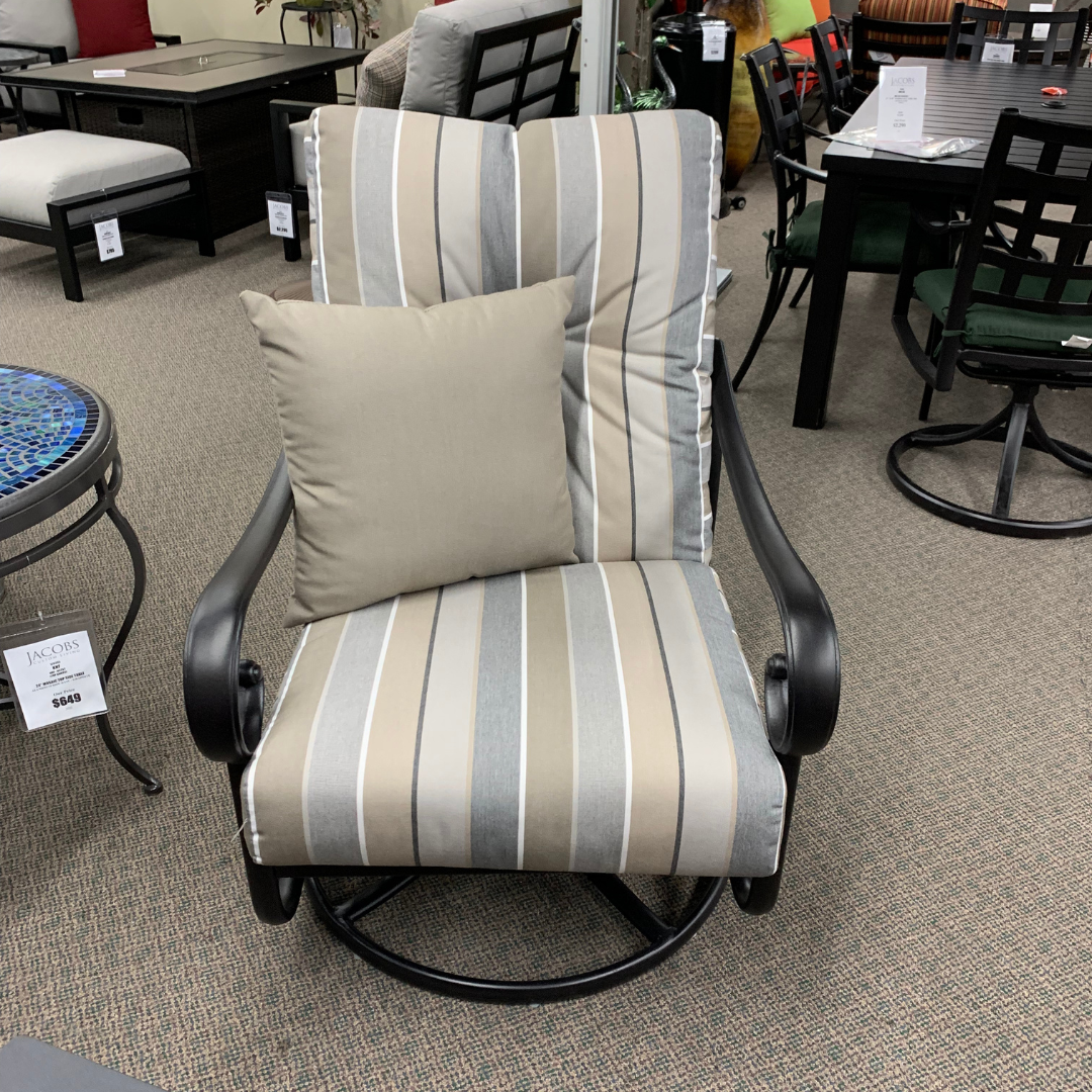 Hanamint Santa Barbara KD Club Swivel Rocker is available at Jacobs Custom Living in Spokane Valley, WA