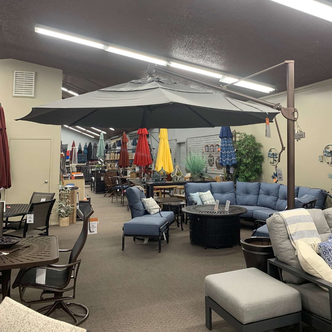 big lots patio furniture with umbrella Shade Umbrellas in Stock- 13' Octagon AKZ Patio Cantilever Umbrella – Jacobs Custom Living