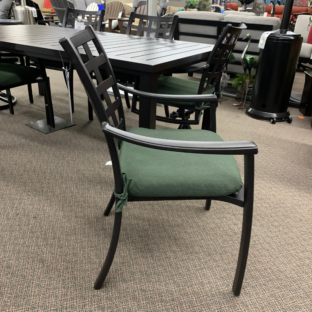 Hanamint Sherwood Dining Set is available at Jacobs Custom Living Spokane Valley showroom.