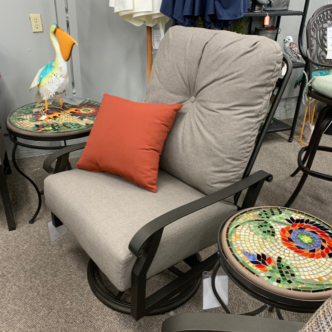 Woodard Cortland Deep Seating Big Man Swivel Rocker | Jacobs Custom Living
