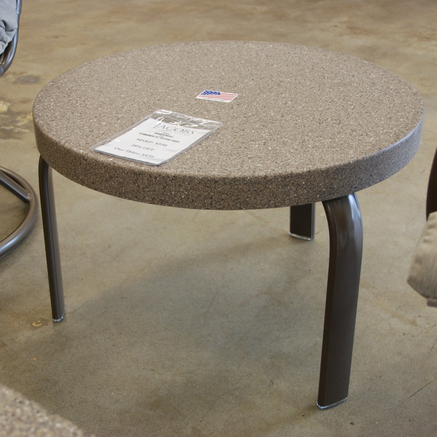 Homecreat Stonegate 24" Round Side Table | Jacobs Custom Living