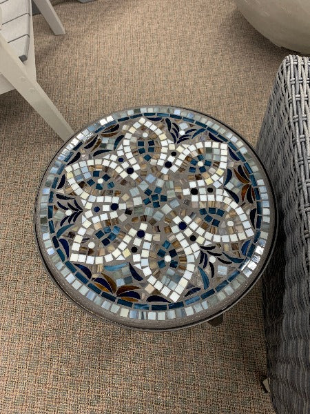 Quality Outdoor Living Made Easy. KNF Designs 18" Grigio Mosaic Top Side Table at Jacobs Custom Living Spokane Valley WA, 99037. Give yourself permission to relax.