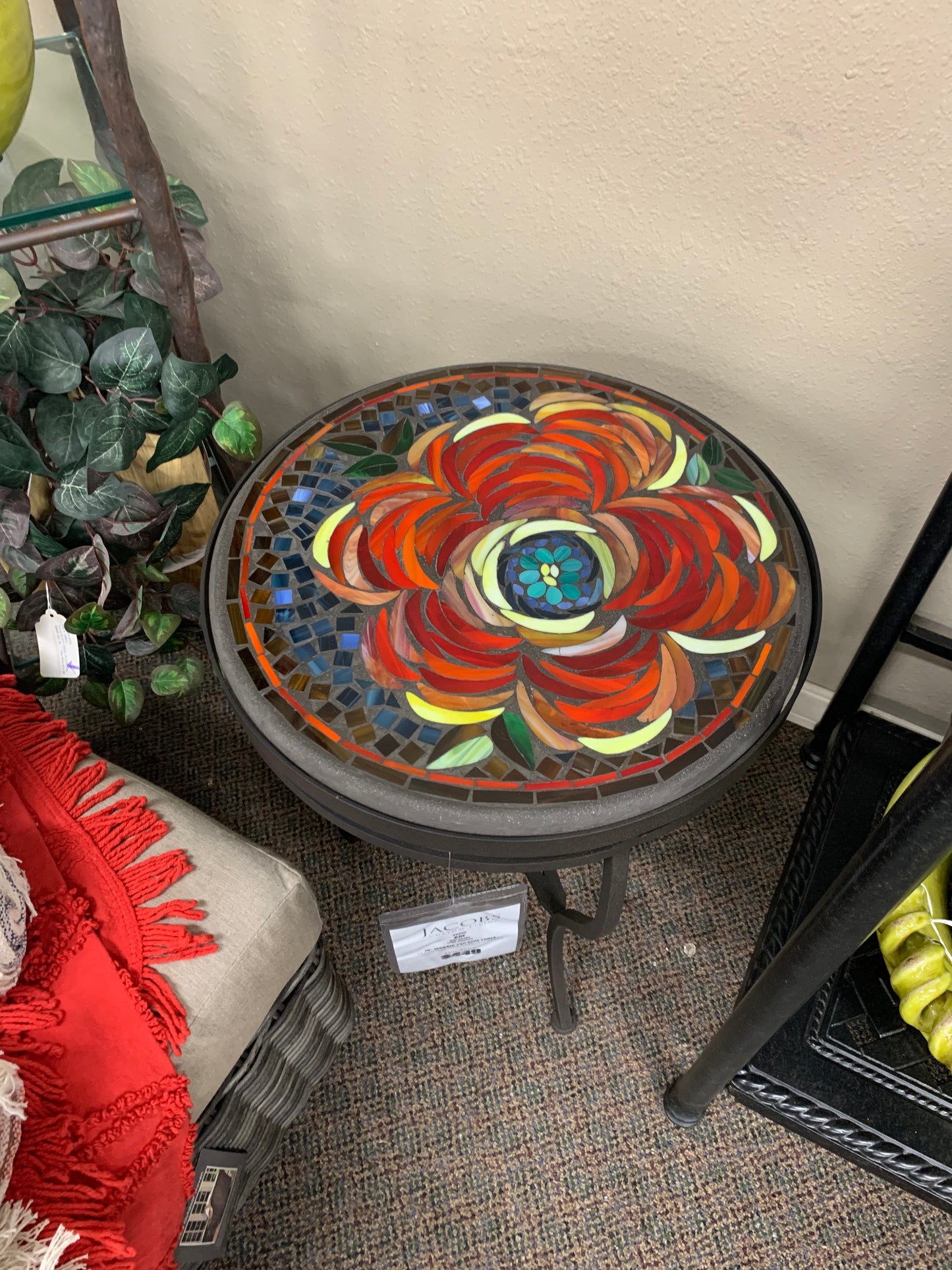 KNF Designs 18" Zinnia Mosaic Top Side Table