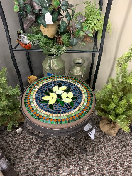 Quality Outdoor Living Made Easy. KNF Designs 18" Tuscan Lemons Mosaic Top Side Table at Jacobs Custom Living Spokane Valley WA, 99037. Give yourself permission to relax.