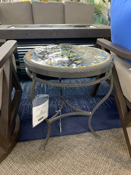 Quality Outdoor Living Made Easy. KNF Designs 18" Lake Como Mosaic Top Side Table at Jacobs Custom Living Spokane Valley WA, 99037. Give yourself permission to relax.