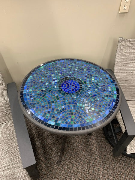 Quality Outdoor Living Made Easy. KNF Designs 24" Elements Opal Glass Mosaic Top Side Table at Jacobs Custom Living Spokane Valley WA, 99037. Give yourself permission to relax.