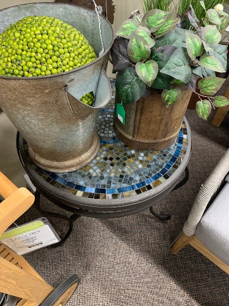 Quality Outdoor Living Made Easy. KNF Designs 24" Elements Slate Glass Mosaic Top Side Table at Jacobs Custom Living Spokane Valley WA, 99037. Give yourself permission to relax.