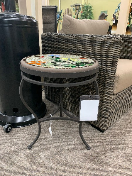 Quality Outdoor Living Made Easy. KNF Designs 18" Hummingbird Mosaic Top Side Table at Jacobs Custom Living Spokane Valley WA, 99037. Give yourself permission to relax.