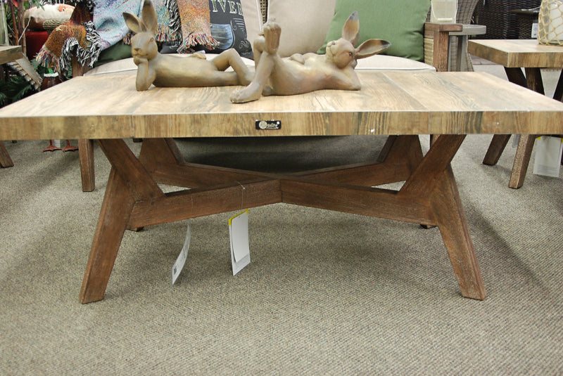 Kingston Nantucket Outdoor Patio Eucalyptus Coffee Table