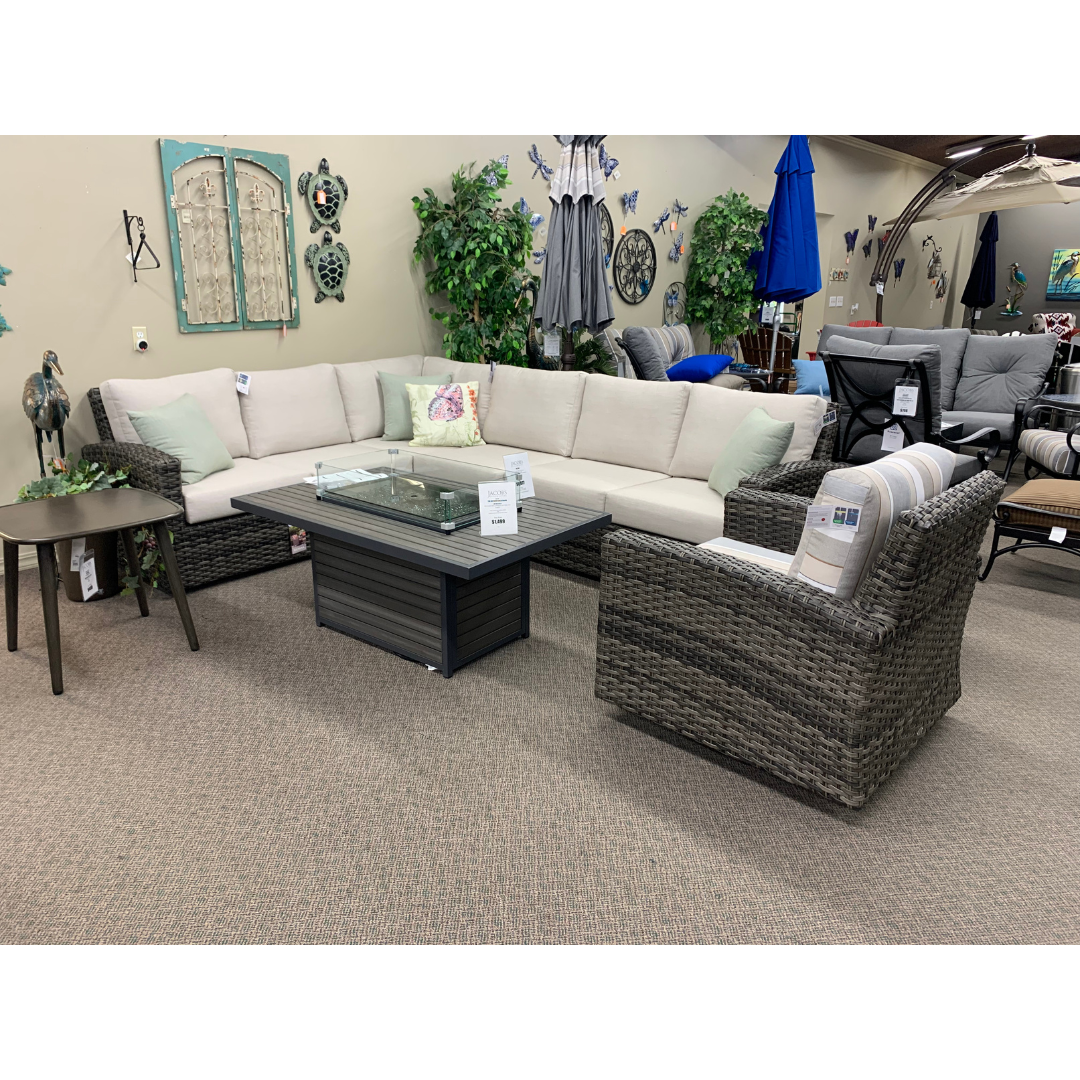 Ratana Portfino Deep Seating Swivel Glider is available at Jacobs Custom Living in Spokane Valley, WA.